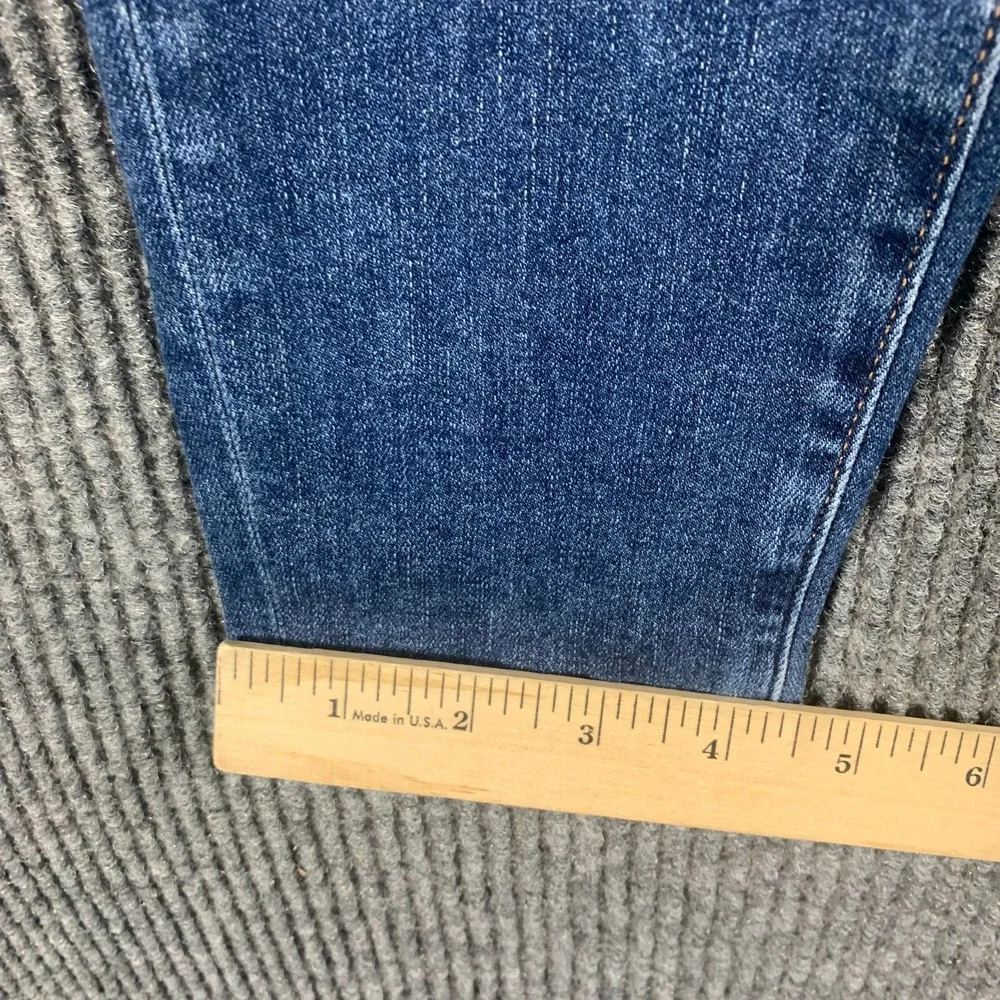 Express Jeans Womens 0 Blue Cropped‎ Skinny High Rise Ripped Distressed 28x25